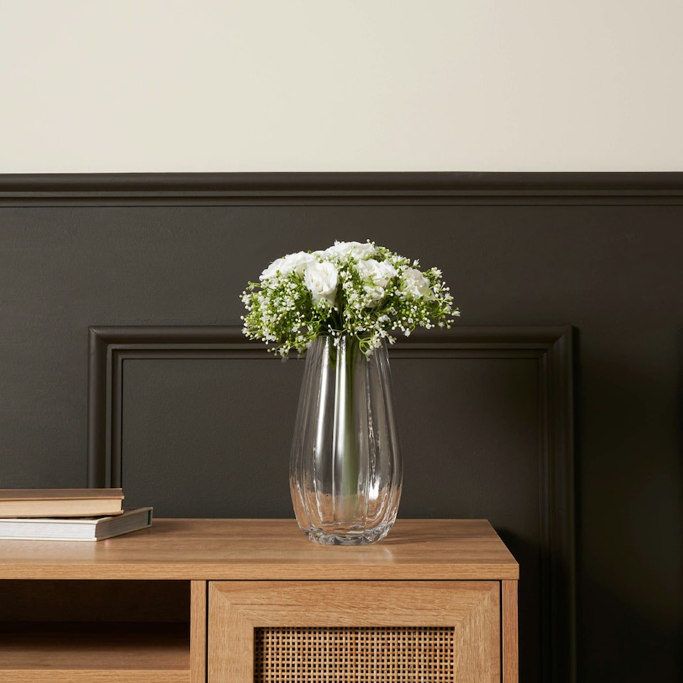 image 1 of BHS Tulip Glass Vase, Clear