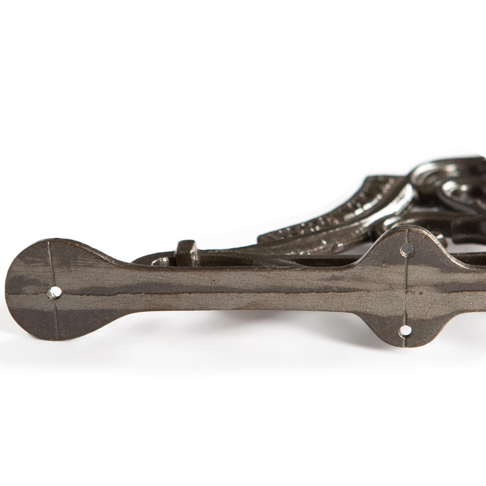 image 1 of Hammer & Tongs Ornate Iron Shelf Bracket - D150mm - Raw