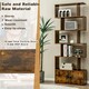 image 5 of COSTWAY 5-tier Bookcase S-Shaped Bookshelf Display Rack Brown Brown