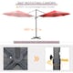 image 3 of Outsunny 3 x 3m Cantilever Parasol with Cross Base, Garden Umbrella with 360 Rotation, Crank Handle and Tilt for Outdoor, Patio, Wine Red