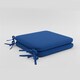 image 1 of Foam Seat Pad with Ties Pack of 2 Comfortable Chair Cushion for Dining, Kitchen Garden Seating | Blue | Navy Blue