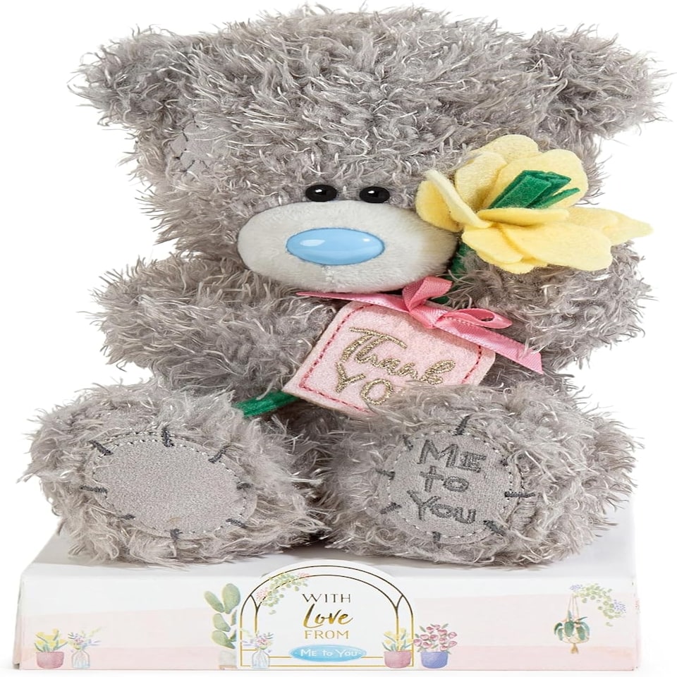 image 1 of Me To You 'Thank You' Plush Bear On Gift Plinth 15cm High