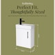 image 5 of Balterley Floor Standing Vanity Basin 400mm Gloss White & Matt Black Handle