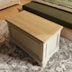 image 3 of Faire Ottoman Blanket Box in Putty with Oak Top Cream
