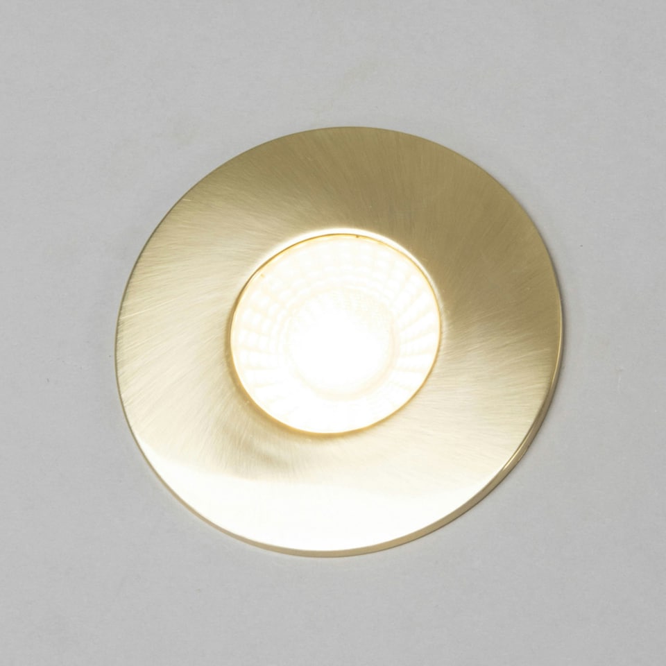 image 1 of BHS Nate LED Fixed Fire Rated IP65 Recessed Spotlight | Gold | Satin Brass | 1