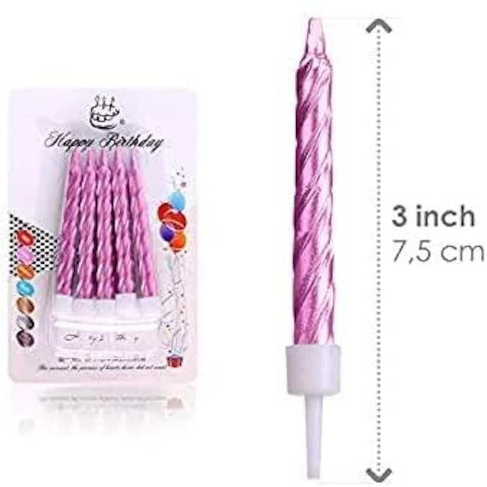 image 1 of 10pcs Light Pink Candles for Birthday Anniversary Pink