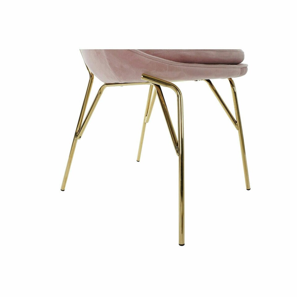 image 1 of Dining Chair DKD Home Decor Pink Golden 60 x 60 x 85 cm Pink
