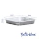 image 9 of BetterWare Air Fryer Accessories Set of 2 x 19cm Square Tins Silver/Pewter