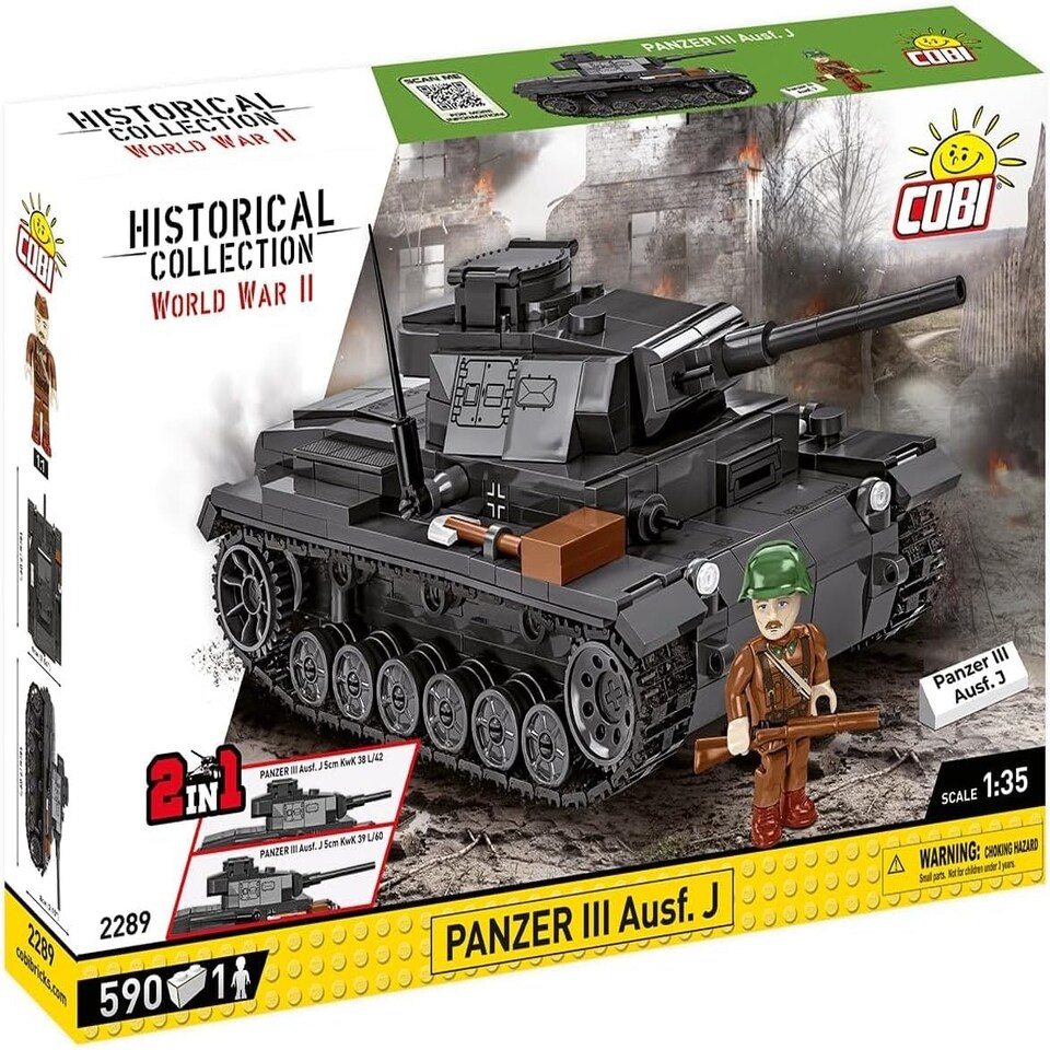 image 1 of Cobi - World War II - Panzer III Ausf. J 590 pcs