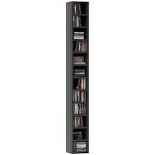 HOMCOM 204 CD Storage Tower Tall Bookcase Bookshelf with 12 Cubes