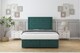 image 1 of Sloomy Ashford Emerald Plush Ottoman Bed Base With 54" Floor Standing Headboard 5' King | Green | Emerald | King | 1