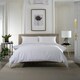 image 1 of Durrant's Lane 220 Thread Count Sateen Striped White 100% Cotton Duvet Cover Set White | Double
