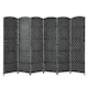 image 1 of COSTWAY 6 Panel Room Divider Privacy Screen Wall Folding Partition Hand woven Rattan