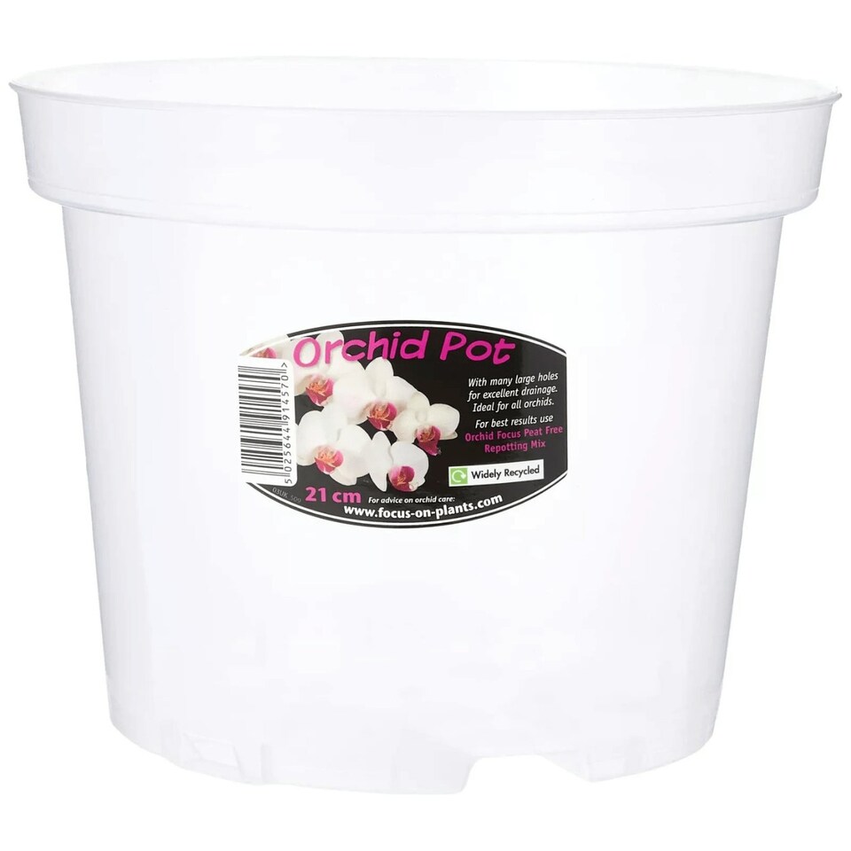 image 1 of Clear Orchid Pot, 21cm - Clear Plant Pots for Orchids N/A