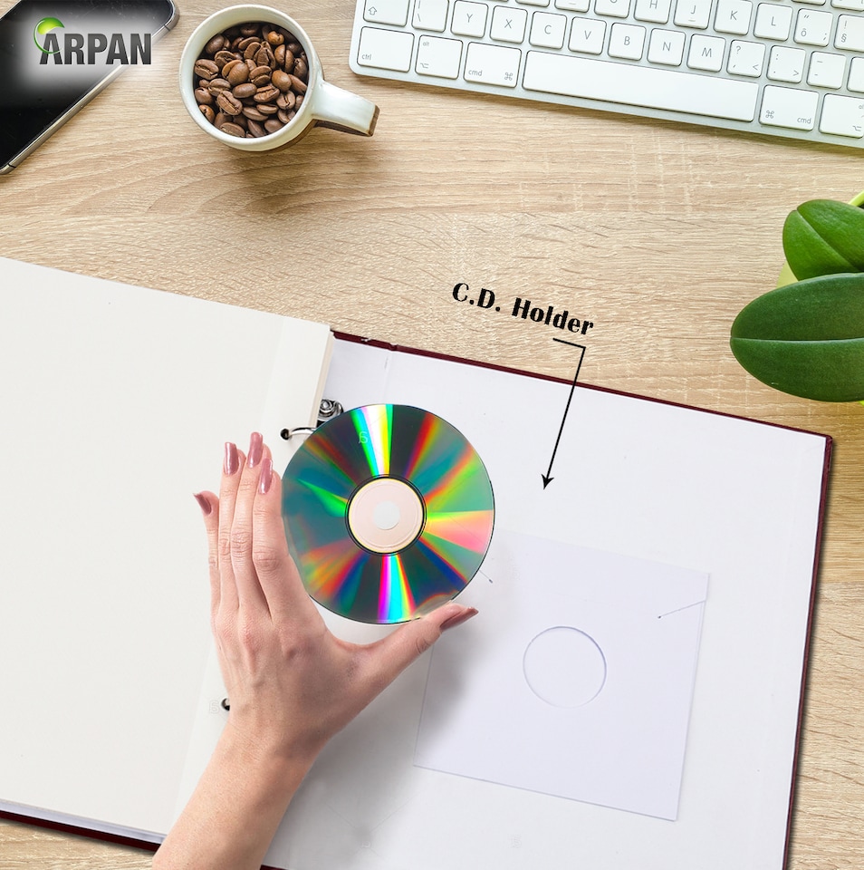 image 1 of Large Self Adhesive Ring Binder Photo Album – 40 Sheets / 80 Sides – Traditional Sticky Page Memory Scrapbook Album