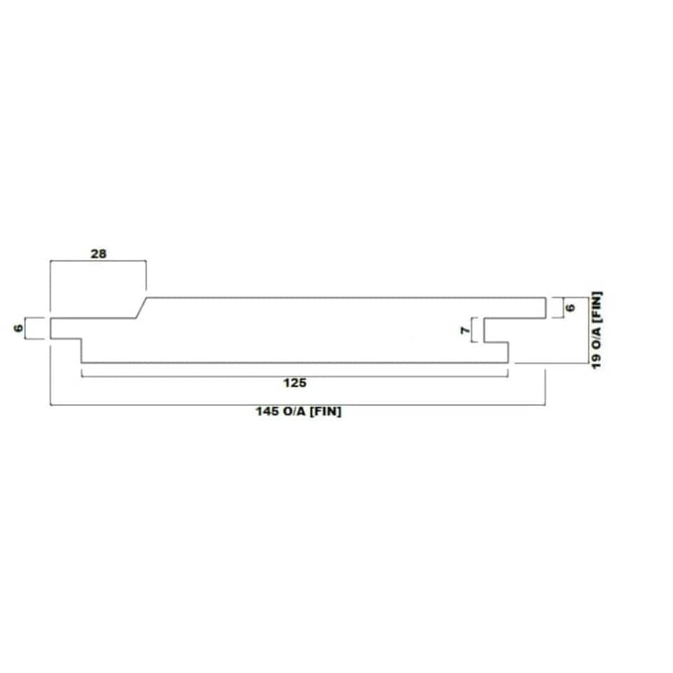 image 1 of PACK OF 20 (Total 20 Units) - 25mm x 150mm (19mm x 145mm Finish) Planed Redwood Matchboard Timber Cladding - 3.9m Length