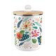 image 1 of Tropical Flowers Food Waste Caddy - Metal 2L Decorative Kitchen Compost Bin