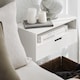 image 5 of Nightstand with 1 Drawer and 1 Shelf 17.7x9.8x8.7 inch Load Capacity 20 kg  NKD03-WX2 - White