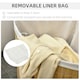 image 5 of HOMCOM 55L Bamboo Corner Laundry Hamper Bamboo Laundry Basket Natural