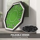 image 3 of SPORTNOW 8 Player Folding Poker Table with Cup Holders, Portable Octagon Blackjack Table with Padded Edge, Green | Green