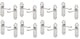 image 1 of Golden Grace 8 Pairs Epsom Design Victorian Scroll Handle on Shaped Backplate Door Lever Latch in Polished Chrome | Chrome | 8 Pairs
