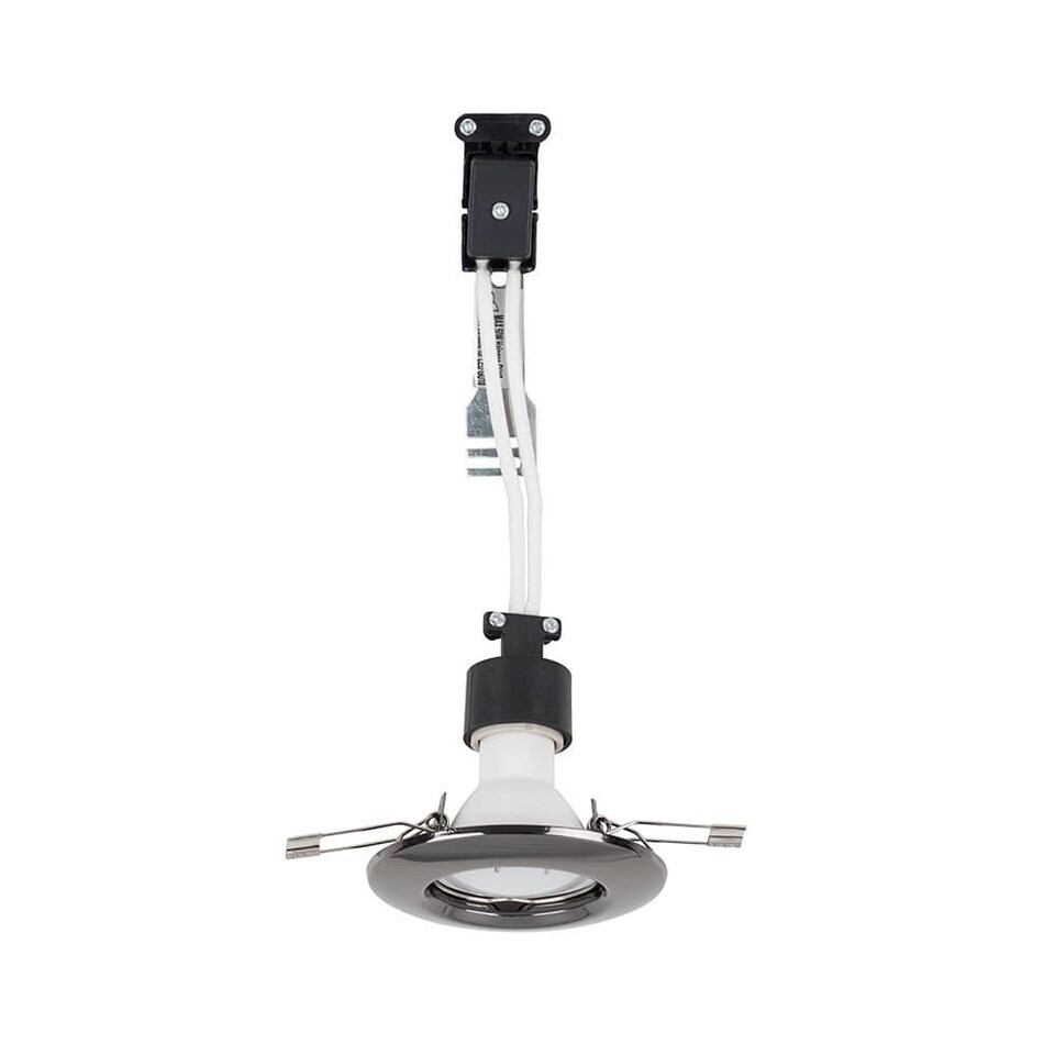 image 1 of ValueLights Downlight Fixed Black Chrome Ceiling Light Fitting Single Pack