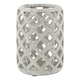 image 3 of Hill Interiors Stone Effect Hurricane Lantern - Grey - 32cm x 20cm x 20cm