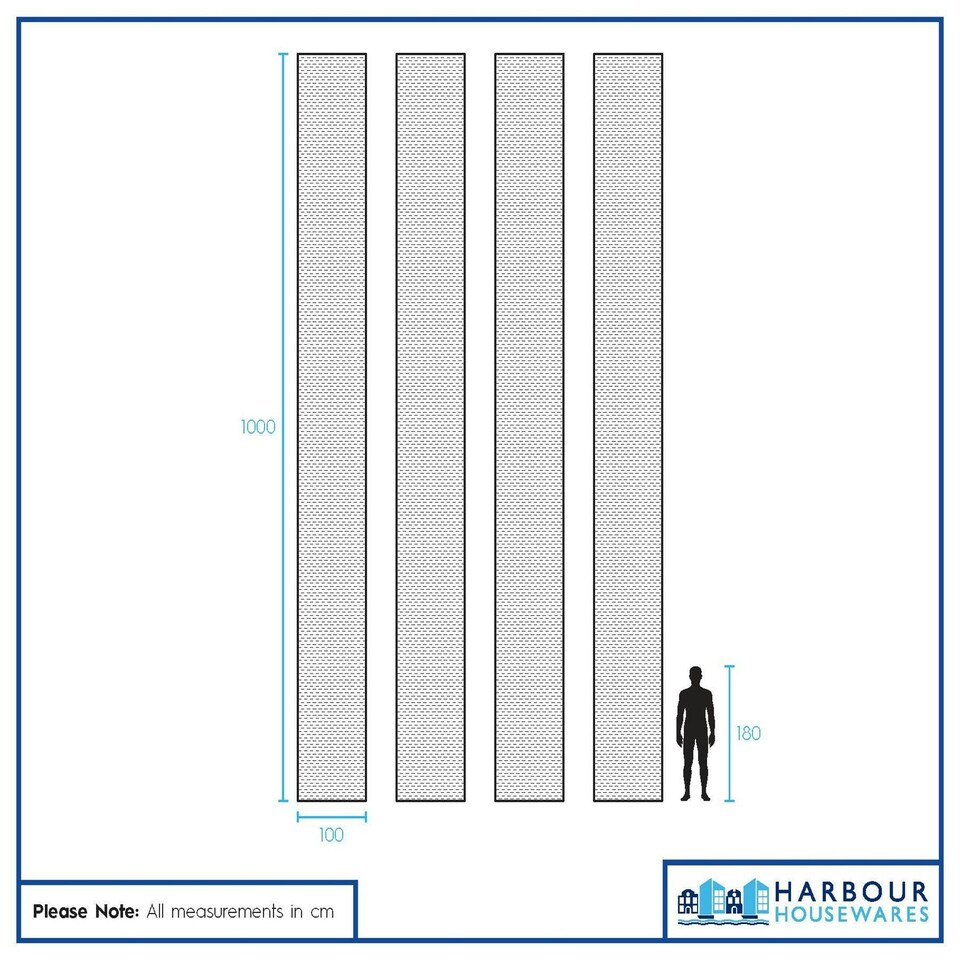 image 1 of Harbour Housewares 50gsm Weed Control Fabric Set with Pegs & Plates - 2M x 20M (4 Rolls) White