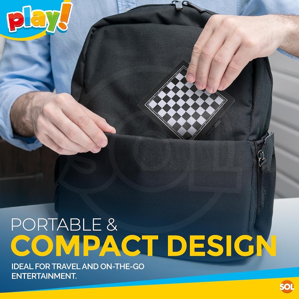 image 1 of 4-in-1 Travel Games Set – Mini Magnetic Snakes & Ladders, Chess, Flying Chess & Checkers, Pocket-Sized Fun for Kids & Adults on the Go