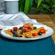image 5 of Argon Tableware White Enamel Dinner Plates - 25.5cm - Grey - Pack of 6 Grey
