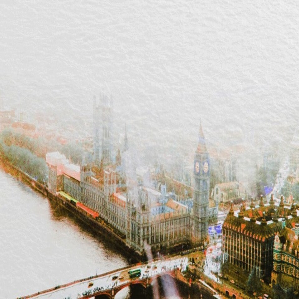 image 1 of Big Ben In The Mist (Canvas Print) 24" x 16"