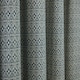 image 8 of Aztec Pencil Pleat Curtain Pair - Blue - 168cm x 137cm