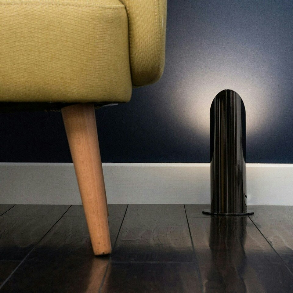 image 1 of ValueLights Modern Black Chrome Table Floor Standing Uplighter Wall Wash Lamp
