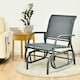 image 6 of COSTWAY Garden Glider Chair Swing Rocking Chair Grey Grey