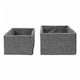 image 3 of JVL Chroma Set of 2 Rectangular Storage Baskets, Home Tidy Solution, Grey