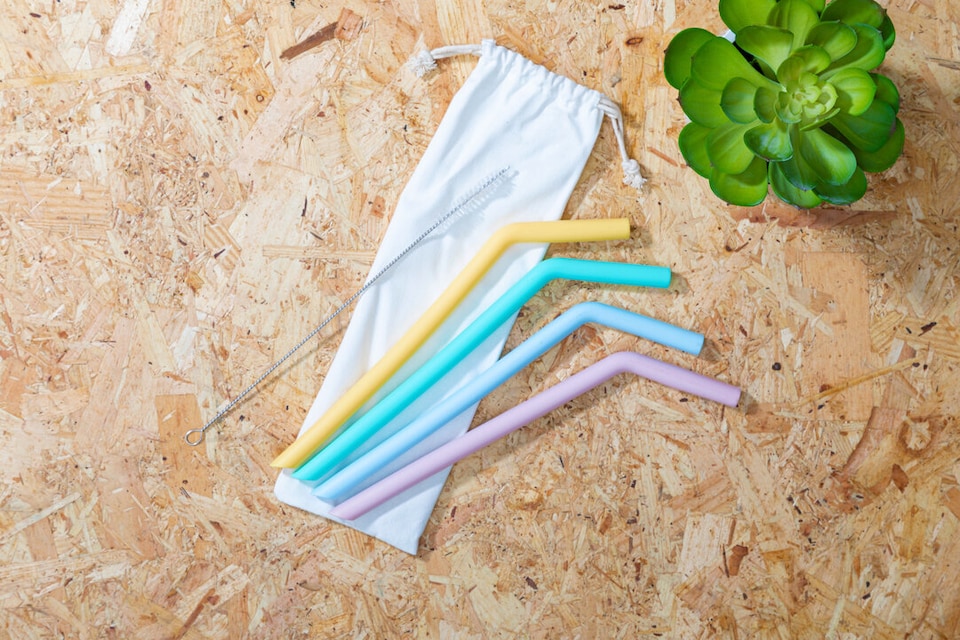 image 1 of Mimo Set Of 4 Silicone Straws