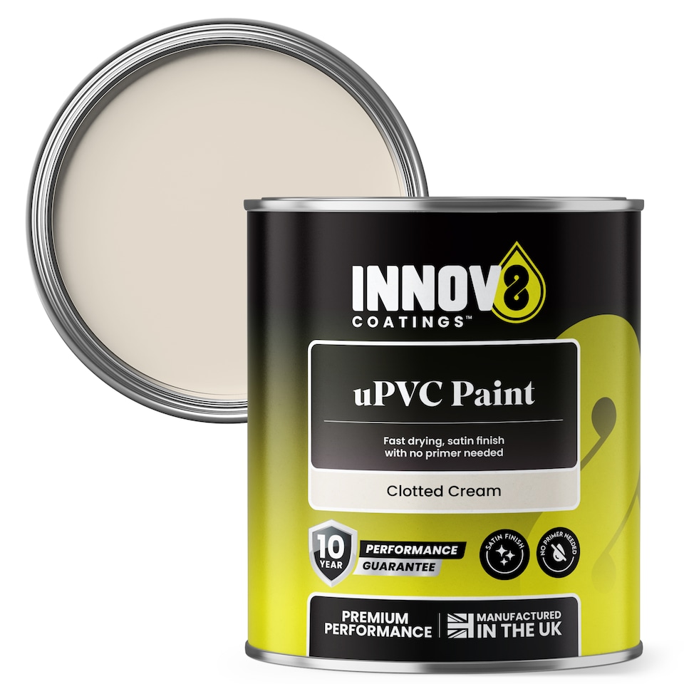 image 1 of Innov8 Coatings uPVC Paint - Clotted Cream - 750ml - Satin Finish - 10 Year Guarantee | Cream | Clotted Cream | 750ml | 1