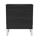 image 1 of Islay 4 Drawer Chest of Drawers in Black Ash (Ready Assembled) | Black | Black Ash