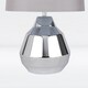 image 8 of First Choice Lighting Pair of Polished Chrome 39cm Touch Lamps with Grey Shades Chrome | Grey