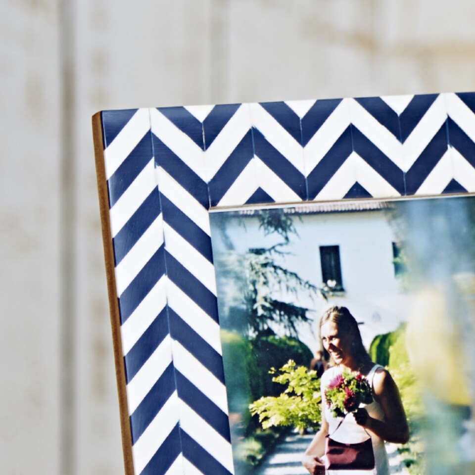 image 1 of Neha Chevron Patterned Photo Frame