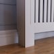 image 4 of Vida Designs Arlington Radiator Cover Painted MDF Slatted Cabinet, White, 152cm