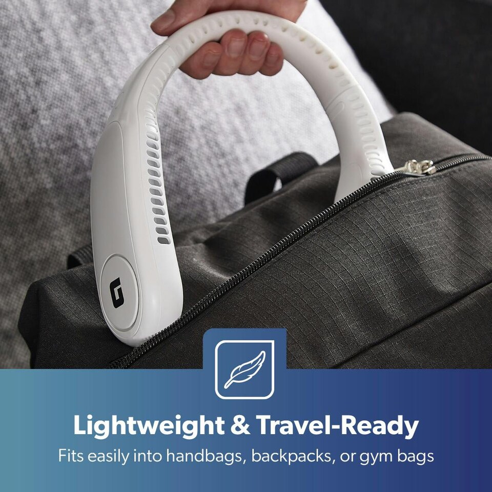 image 1 of GEEPAS Portable Neck Fan 1500mAh - White