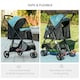 image 5 of PawHut Dog Stroller for XS Dogs, S Dogs, Cats with Rain Cover - Dark Green