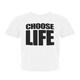 image 2 of Men's "CHOOSE LIFE" T-Shirt – 1980s Slogan Tee – Retro Fancy Dress White | L
