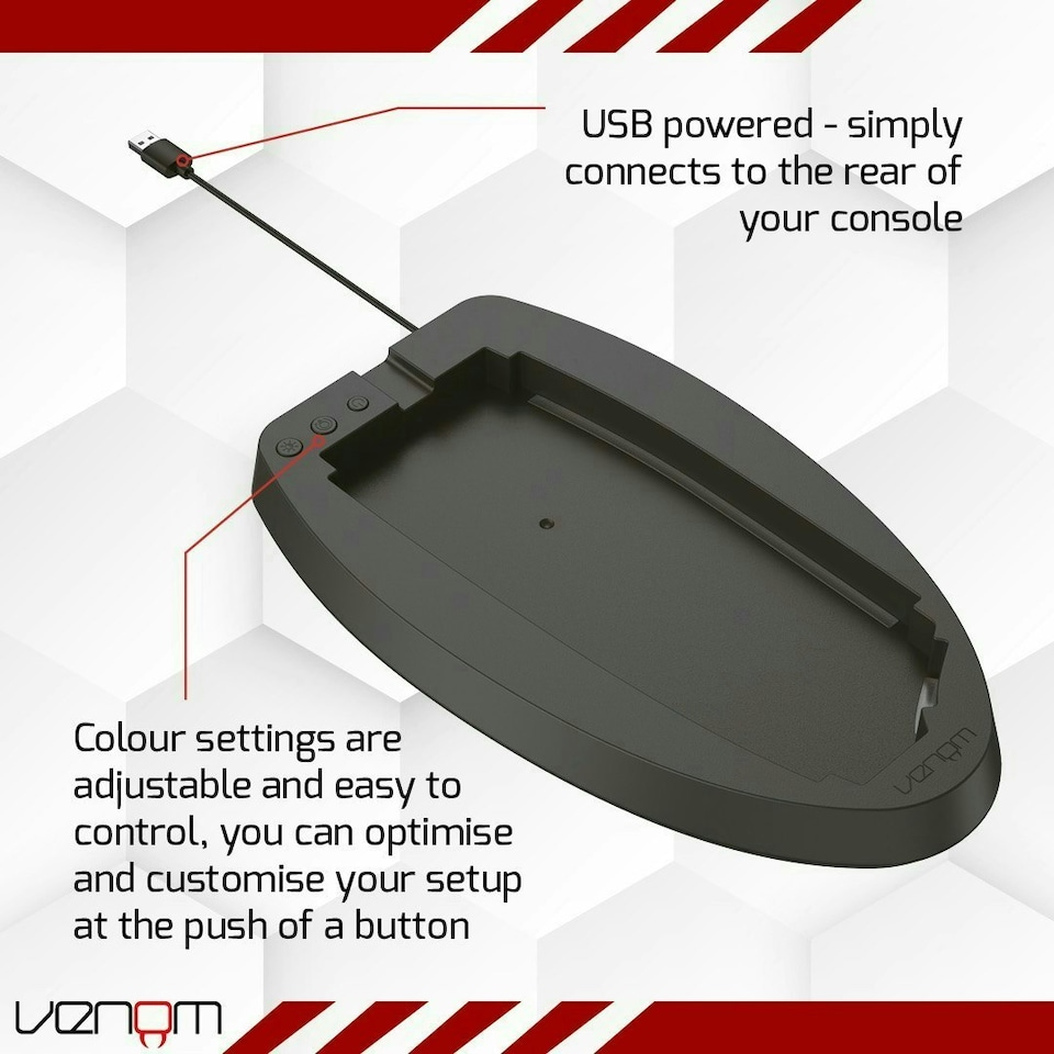 image 1 of Venom PS5 LED Console Stand