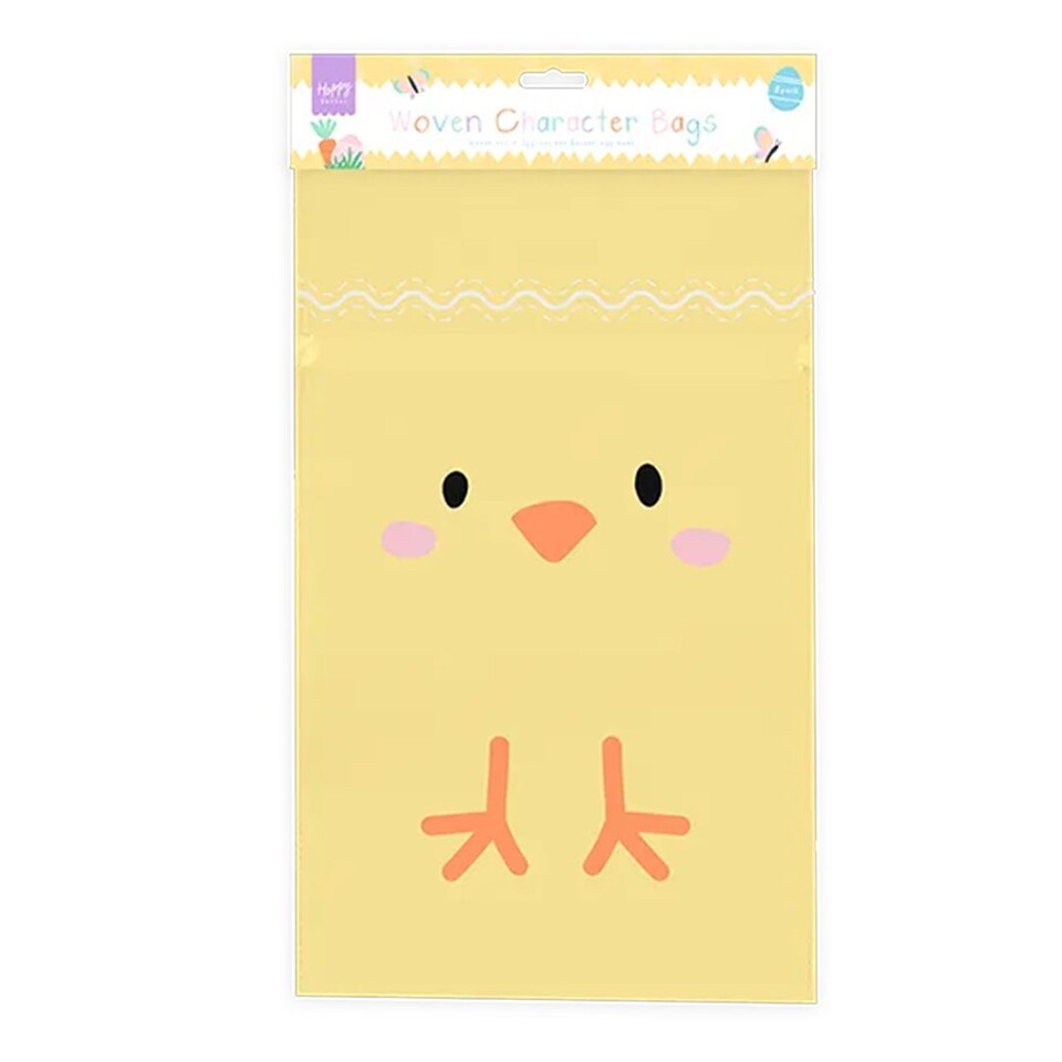 image 1 of Chick Easter Woven Character Bags - Pack of 3
