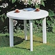 image 2 of 90cm Round Outdoor Bistro Drinks Table Plastic Garden Patio Dining Furniture