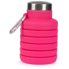 Trespass Vavo Foldable Silicone Water Bottle | Pink | Flamingo Pink | 1