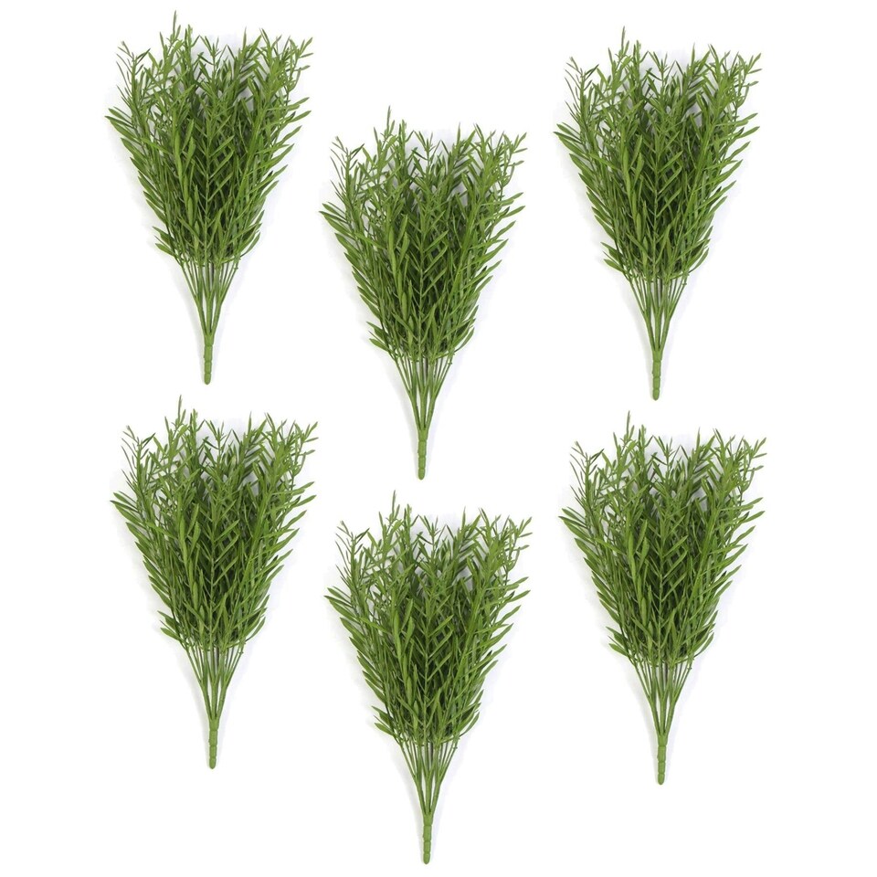image 1 of Pack of 6 x 40cm Fire Resistant Artificial Foliage Grass Stem
