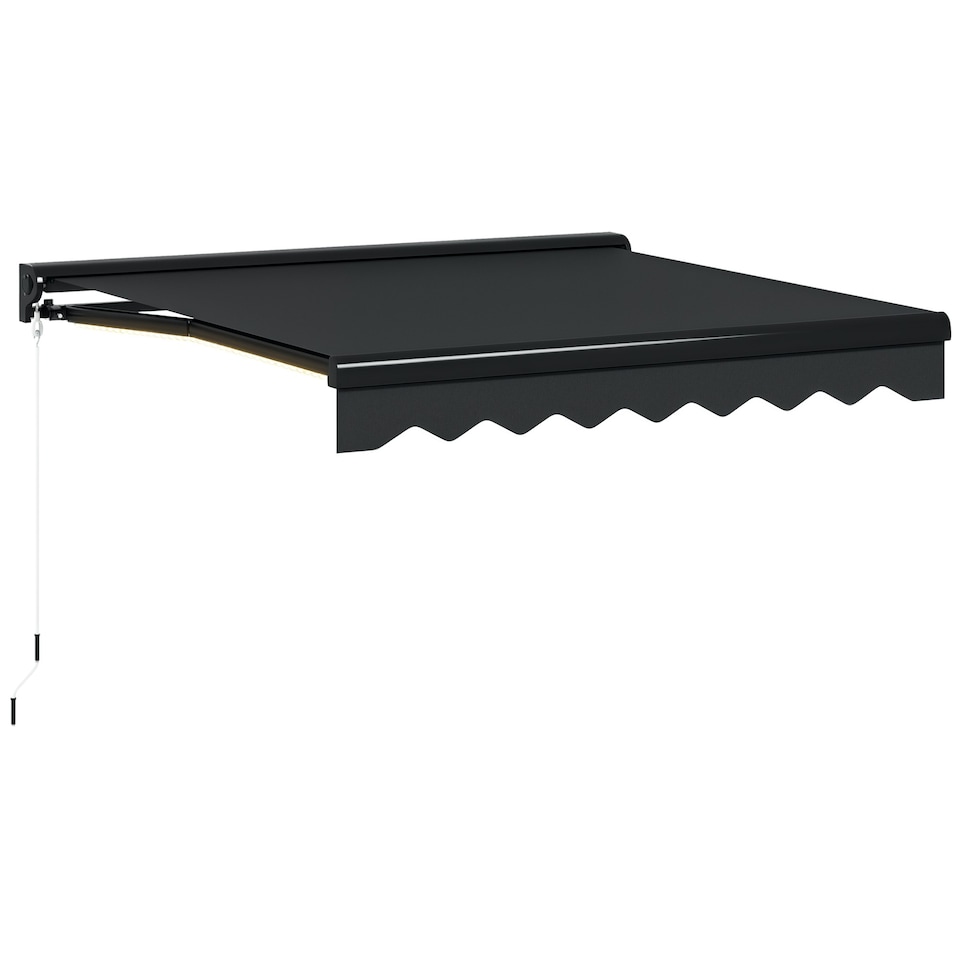 image 1 of Outsunny 2.5 x 2m Electric Awning with LED Light, Sun Canopies for Patio